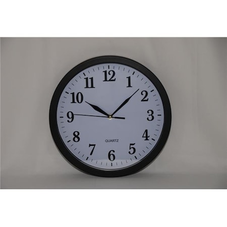 Everrich Industries Everrich EVW-0001 13 in. Black Frame Wall Clock EVW-0001